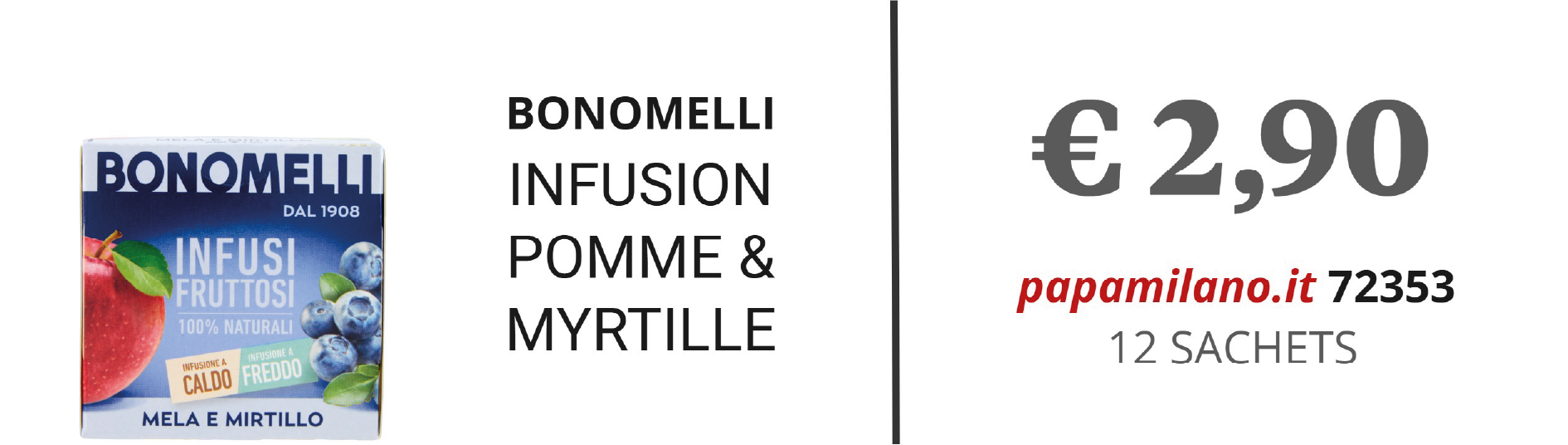 BONOMELLI INFUSION POMME & MYRTILLE